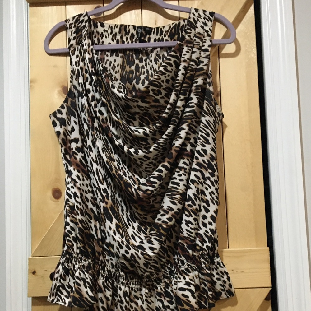 Women’s silky sleeveless dress shirt